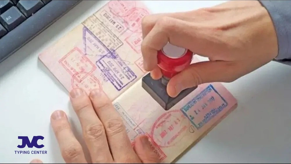 Visa stamping on passport