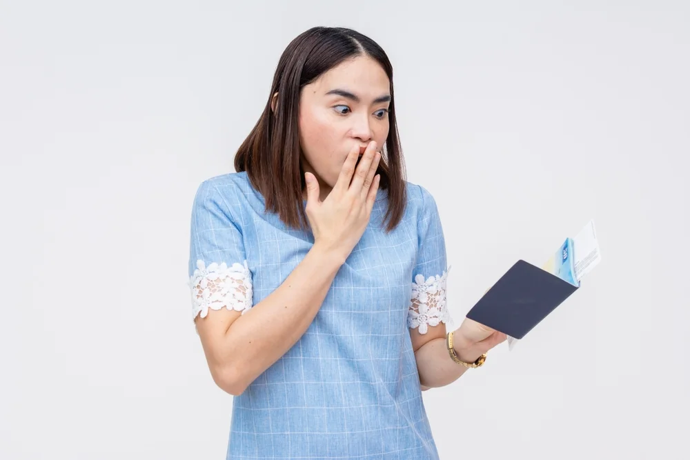 Visa Mistakes worried asian woman